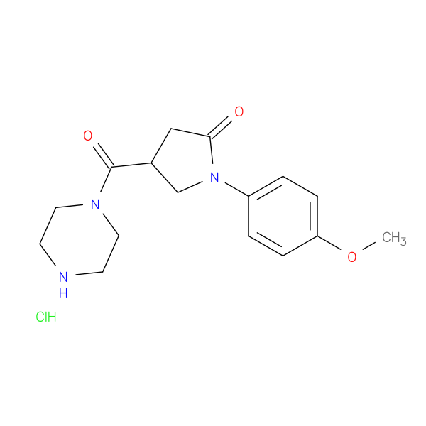 1-(4-methoxyphenyl)-4-(piperazin-1-ylcarbonyl)pyrrolidin-2-one hydrochloride(1:1)