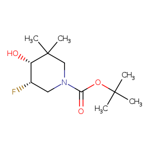 1-Piperidinecarboxylic acid, 5-fluoro-4-hydroxy-3,3-dimethyl-, 1,1-dimethylethyl ester, (4R,5S)-rel-