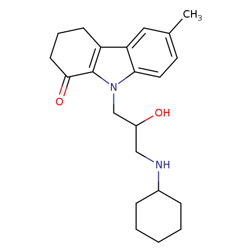 9-(3-Cyclohexylamino-2-hydroxy-propyl)-6-methyl-2,3,4,9-tetrahydro-carbazol-1-one