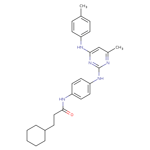 3-cyclohexyl-N-[4-({4-methyl-6-[(4-methylphenyl)amino]pyrimidin-2-yl}amino)phenyl]propanamide