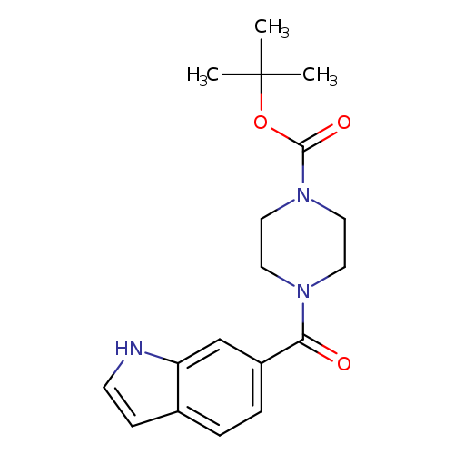 1-PIPERAZINECARBOXYLIC ACID, 4-(1H-INDOL-6-YLCARBONYL)-, 1,1-DIMETHYLETHY+