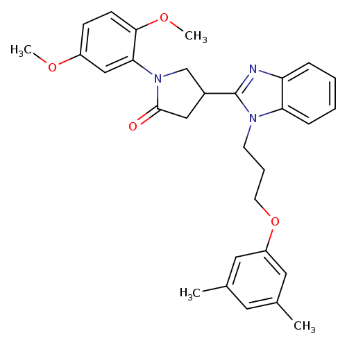 1-(2,5-dimethoxyphenyl)-4-{1-[3-(3,5-dimethylphenoxy)propyl]-1H-1,3-benzodiazol-2-yl}pyrrolidin-2-one