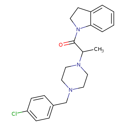 2-{4-[(4-chlorophenyl)methyl]piperazin-1-yl}-1-(2,3-dihydro-1H-indol-1-yl)propan-1-one