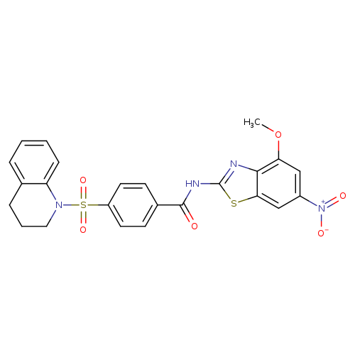 N-(4-methoxy-6-nitro-1,3-benzothiazol-2-yl)-4-(1,2,3,4-tetrahydroquinoline-1-sulfonyl)benzamide