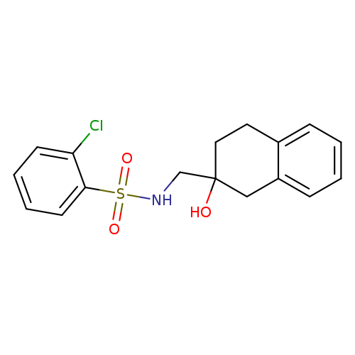 2-chloro-N-[(2-hydroxy-1,2,3,4-tetrahydronaphthalen-2-yl)methyl]benzene-1-sulfonamide