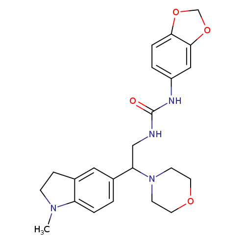 3-(2H-1,3-benzodioxol-5-yl)-1-[2-(1-methyl-2,3-dihydro-1H-indol-5-yl)-2-(morpholin-4-yl)ethyl]urea