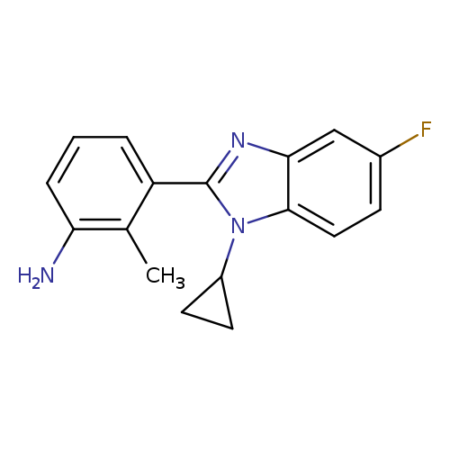 3-(1-cyclopropyl-5-fluoro-1H-1,3-benzodiazol-2-yl)-2-methylaniline