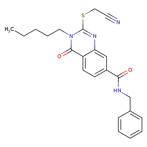 N-benzyl-2-[(cyanomethyl)sulfanyl]-4-oxo-3-pentyl-3,4-dihydroquinazoline-7-carboxamide