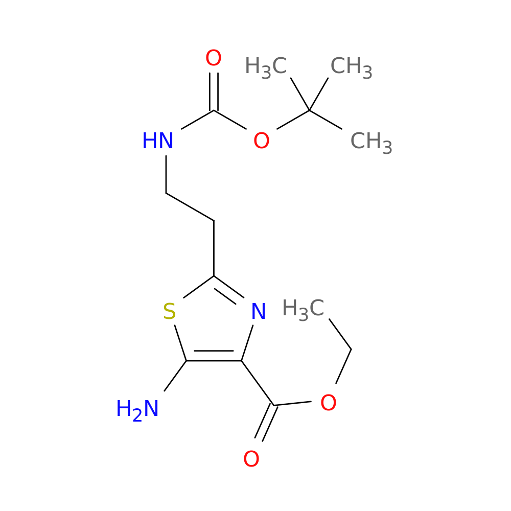 ethyl 5-amino-2-(2-{[(tert-butoxy)carbonyl]amino}ethyl)-1,3-thiazole-4-carboxylate