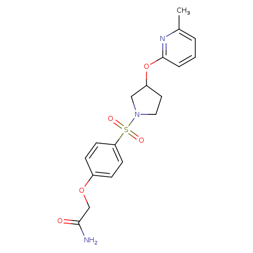 2-[4-({3-[(6-methylpyridin-2-yl)oxy]pyrrolidin-1-yl}sulfonyl)phenoxy]acetamide