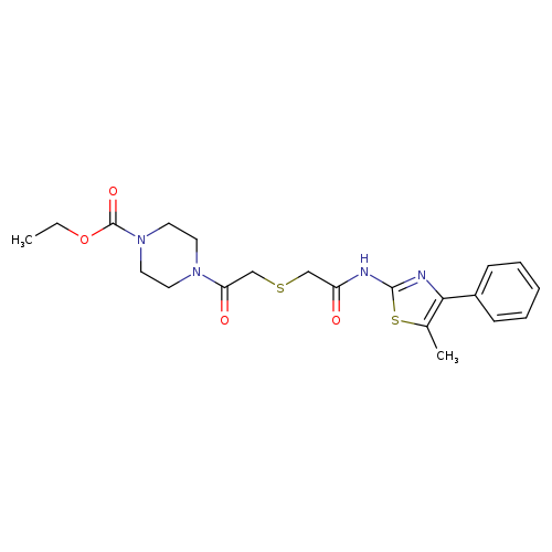 ethyl 4-[2-({[(5-methyl-4-phenyl-1,3-thiazol-2-yl)carbamoyl]methyl}sulfanyl)acetyl]piperazine-1-carboxylate