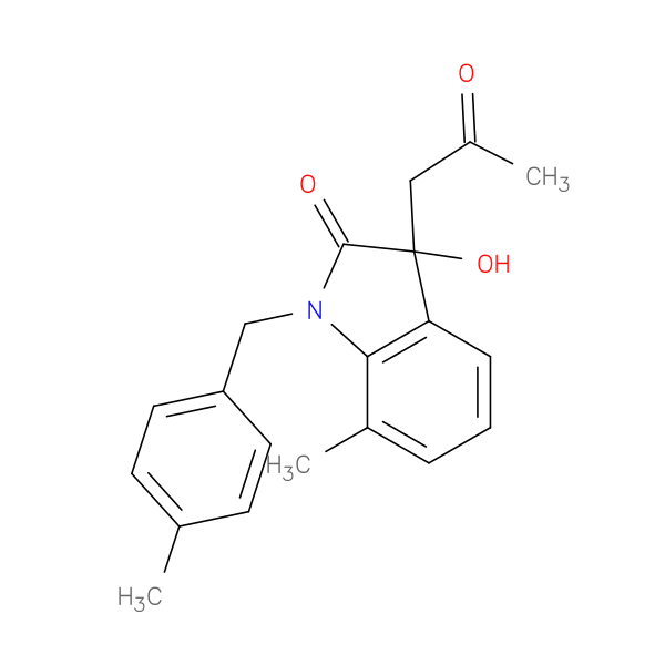 3-hydroxy-7-methyl-1-[(4-methylphenyl)methyl]-3-(2-oxopropyl)-2,3-dihydro-1H-indol-2-one