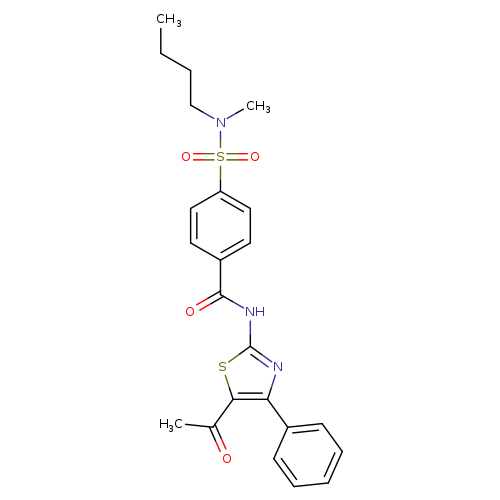 N-(5-acetyl-4-phenyl-1,3-thiazol-2-yl)-4-[butyl(methyl)sulfamoyl]benzamide