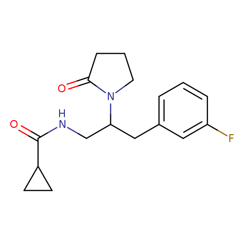 N-[3-(3-fluorophenyl)-2-(2-oxopyrrolidin-1-yl)propyl]cyclopropanecarboxamide