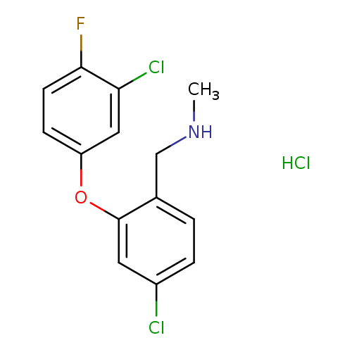 {[4-chloro-2-(3-chloro-4-fluorophenoxy)phenyl]methyl}(methyl)amine hydrochloride