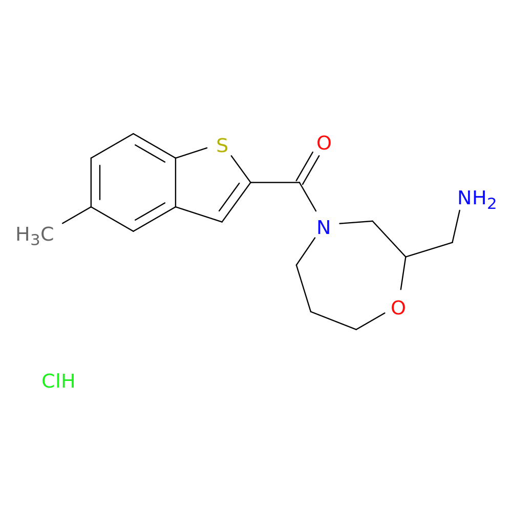 1-[4-(5-methyl-1-benzothiophene-2-carbonyl)-1,4-oxazepan-2-yl]methanamine hydrochloride