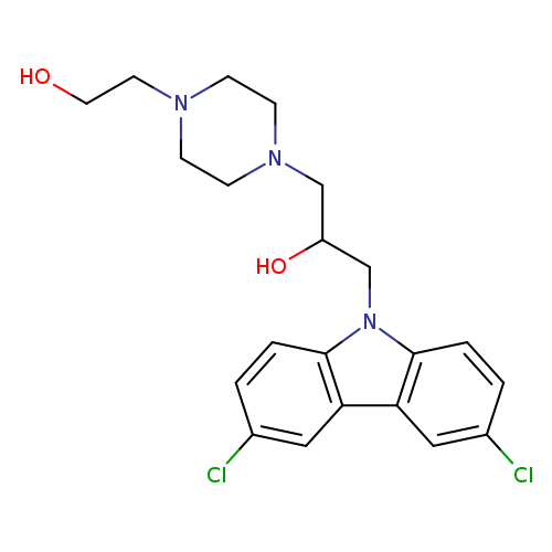 1-(3,6-Dichloro-carbazol-9-yl)-3-[4-(2-hydroxy-ethyl)-piperazin-1-yl]-propan-2-ol