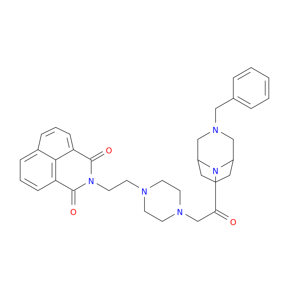 3-{2-[4-(2-{3-benzyl-3,9-diazabicyclo[3.3.1]nonan-9-yl}-2-oxoethyl)piperazin-1-yl]ethyl}-3-azatricyclo[7.3.1.0^{5,13}]trideca-1(13),5,7,9,11-pentaene-2,4-dione