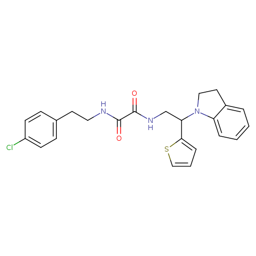 N'-[2-(4-chlorophenyl)ethyl]-N-[2-(2,3-dihydro-1H-indol-1-yl)-2-(thiophen-2-yl)ethyl]ethanediamide