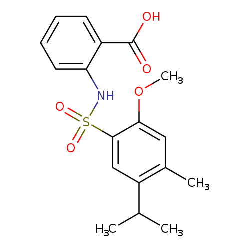 2-[2-methoxy-4-methyl-5-(propan-2-yl)benzenesulfonamido]benzoic acid