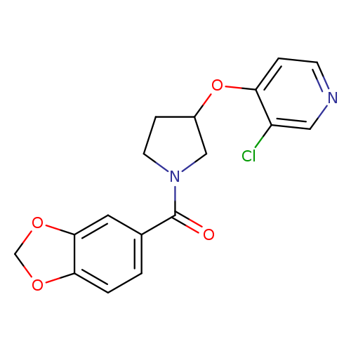 4-{[1-(2H-1,3-benzodioxole-5-carbonyl)pyrrolidin-3-yl]oxy}-3-chloropyridine