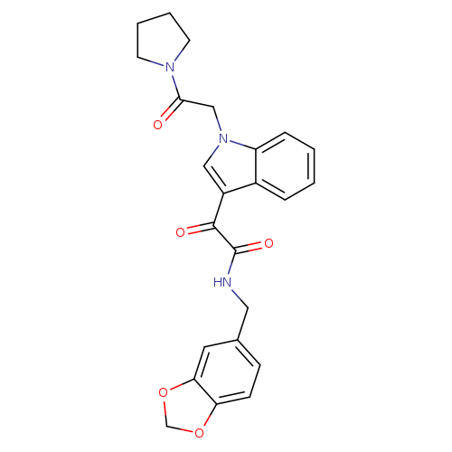 N-[(2H-1,3-benzodioxol-5-yl)methyl]-2-oxo-2-{1-[2-oxo-2-(pyrrolidin-1-yl)ethyl]-1H-indol-3-yl}acetamide