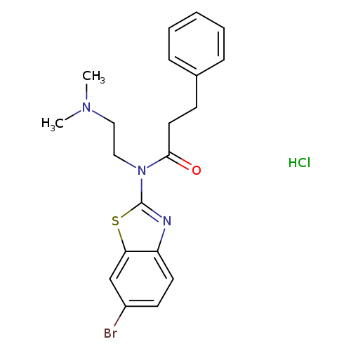 N-(6-bromo-1,3-benzothiazol-2-yl)-N-[2-(dimethylamino)ethyl]-3-phenylpropanamide hydrochloride