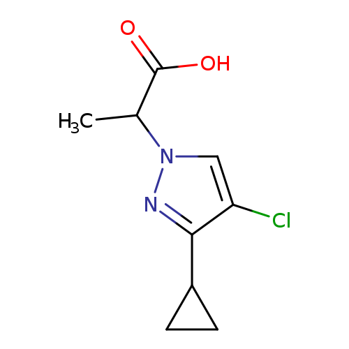 2-(4-Chloro-3-cyclopropyl-1H-pyrazol-1-yl)propanoic acid