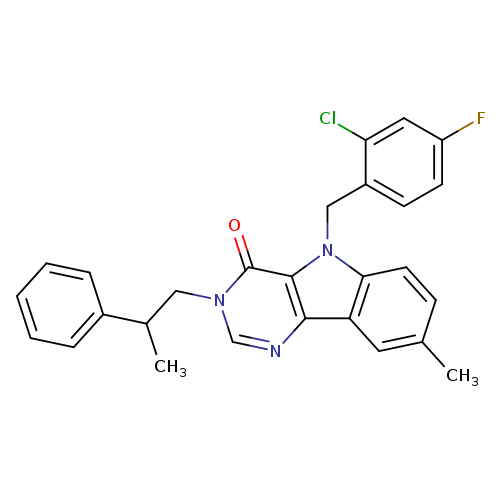 5-[(2-chloro-4-fluorophenyl)methyl]-8-methyl-3-(2-phenylpropyl)-3H,4H,5H-pyrimido[5,4-b]indol-4-one