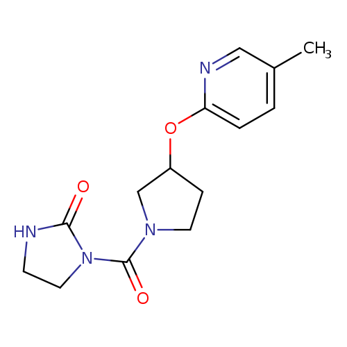 1-{3-[(5-methylpyridin-2-yl)oxy]pyrrolidine-1-carbonyl}imidazolidin-2-one