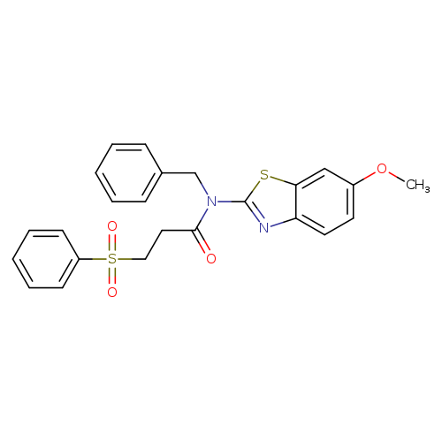 3-(benzenesulfonyl)-N-benzyl-N-(6-methoxy-1,3-benzothiazol-2-yl)propanamide