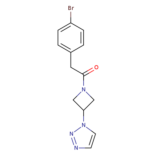 2-(4-bromophenyl)-1-[3-(1H-1,2,3-triazol-1-yl)azetidin-1-yl]ethan-1-one