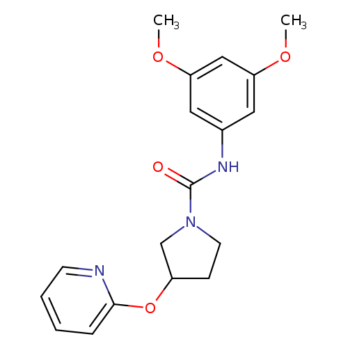 N-(3,5-dimethoxyphenyl)-3-(pyridin-2-yloxy)pyrrolidine-1-carboxamide