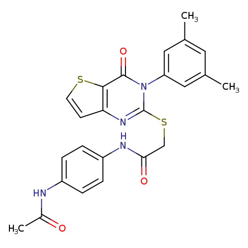 2-{[3-(3,5-dimethylphenyl)-4-oxo-3H,4H-thieno[3,2-d]pyrimidin-2-yl]sulfanyl}-N-(4-acetamidophenyl)acetamide