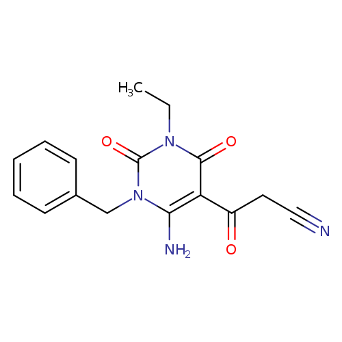 3-(6-amino-1-benzyl-3-ethyl-2,4-dioxo-1,2,3,4-tetrahydropyrimidin-5-yl)-3-oxopropanenitrile