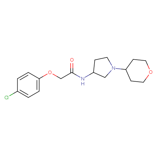 2-(4-chlorophenoxy)-N-[1-(oxan-4-yl)pyrrolidin-3-yl]acetamide