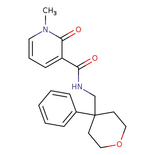 1-methyl-2-oxo-N-[(4-phenyloxan-4-yl)methyl]-1,2-dihydropyridine-3-carboxamide
