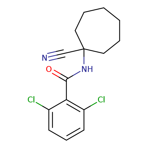 2,6-DICHLORO-N-(1-CYANO-CYCLOHEPTYL)-BENZAMIDE