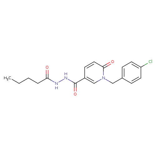 1-[(4-chlorophenyl)methyl]-6-oxo-N'-pentanoyl-1,6-dihydropyridine-3-carbohydrazide
