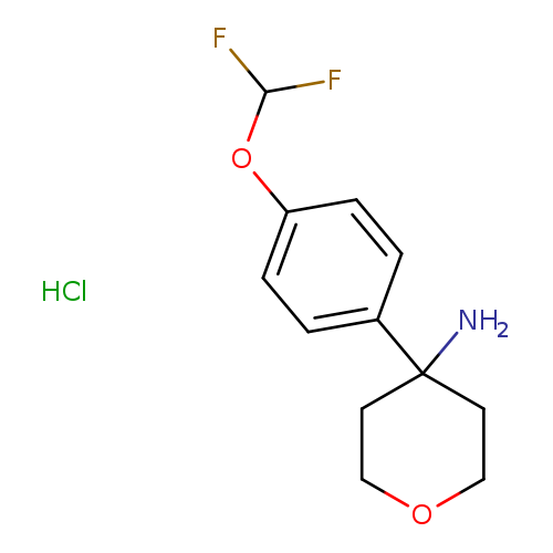 4-[4-(difluoromethoxy)phenyl]oxan-4-amine hydrochloride