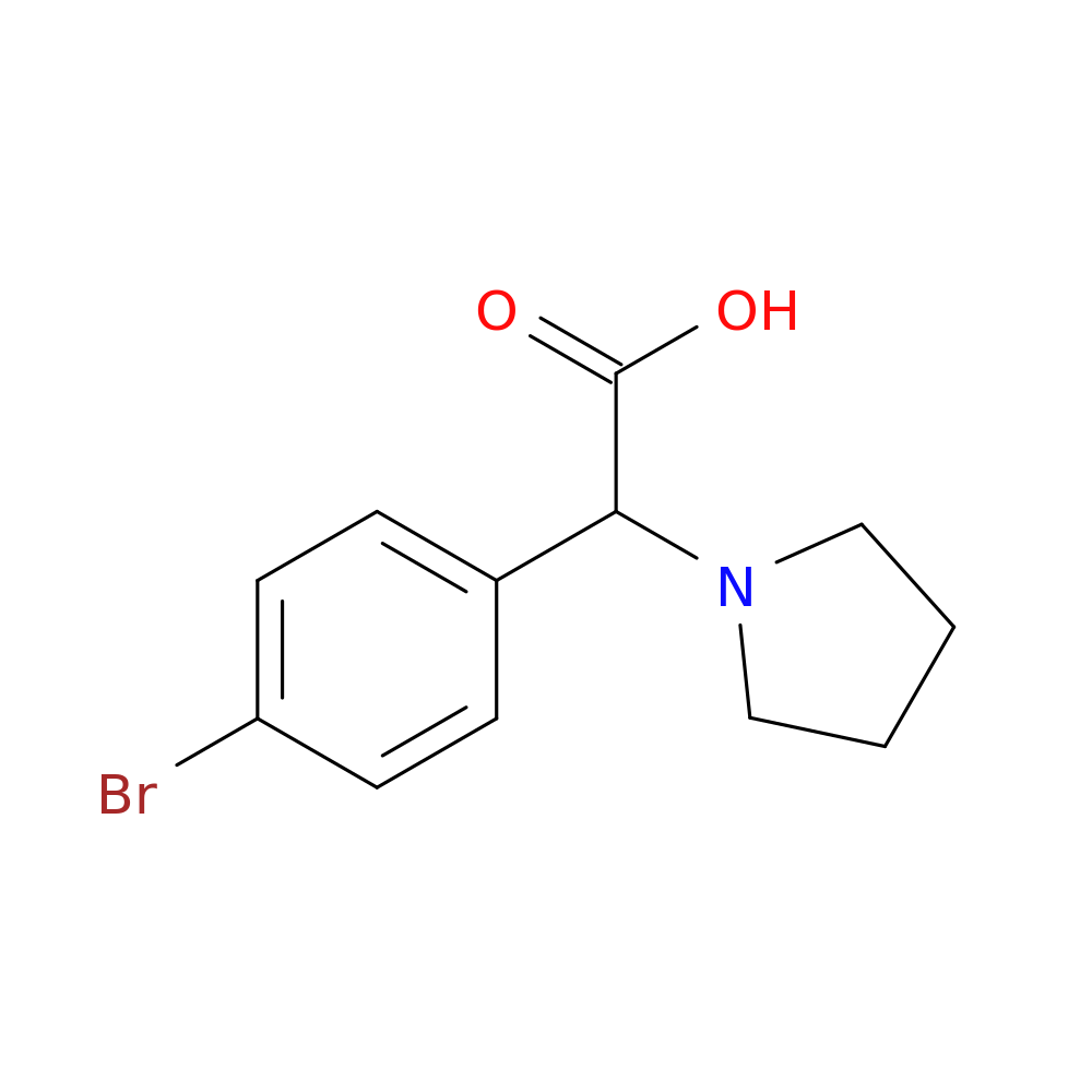 2-(4-bromophenyl)-2-(pyrrolidin-1-yl)acetic acid