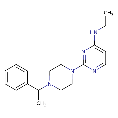 N-ethyl-2-[4-(1-phenylethyl)piperazin-1-yl]pyrimidin-4-amine