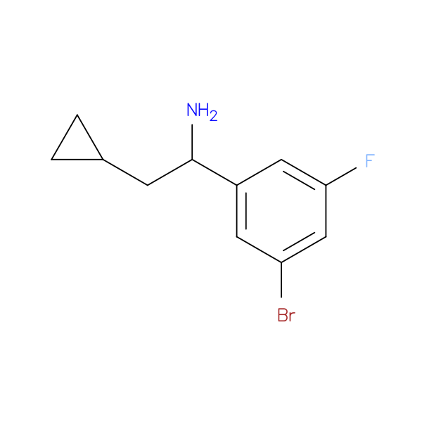 1-(3-bromo-5-fluorophenyl)-2-cyclopropylethan-1-amine