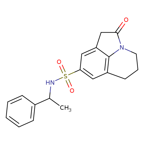 2-oxo-N-(1-phenylethyl)-1-azatricyclo[6.3.1.0^{4,12}]dodeca-4,6,8(12)-triene-6-sulfonamide