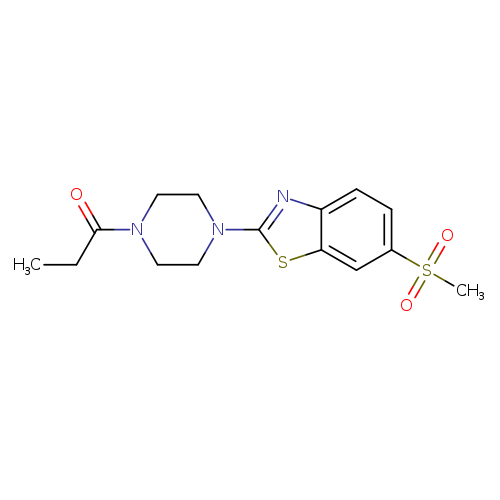 1-[4-(6-methanesulfonyl-1,3-benzothiazol-2-yl)piperazin-1-yl]propan-1-one