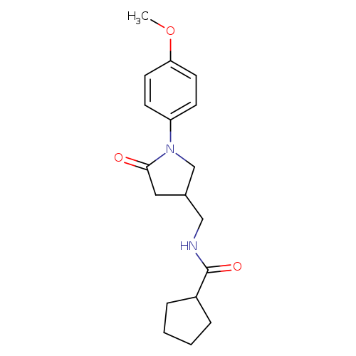 N-{[1-(4-methoxyphenyl)-5-oxopyrrolidin-3-yl]methyl}cyclopentanecarboxamide