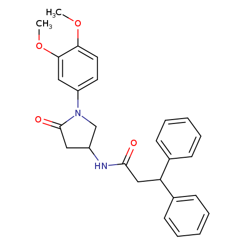 N-[1-(3,4-dimethoxyphenyl)-5-oxopyrrolidin-3-yl]-3,3-diphenylpropanamide