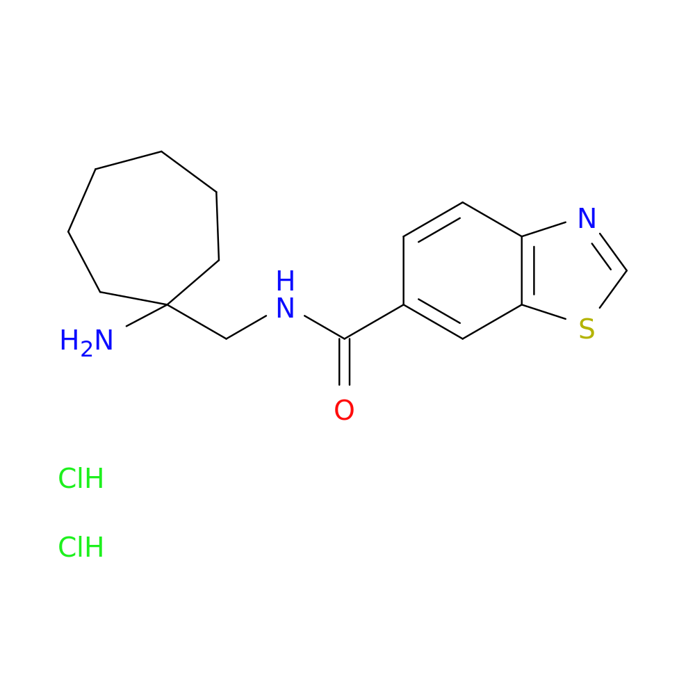 N-[(1-aminocycloheptyl)methyl]-1,3-benzothiazole-6-carboxamide dihydrochloride