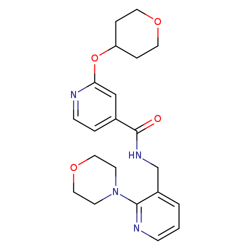 N-{[2-(morpholin-4-yl)pyridin-3-yl]methyl}-2-(oxan-4-yloxy)pyridine-4-carboxamide