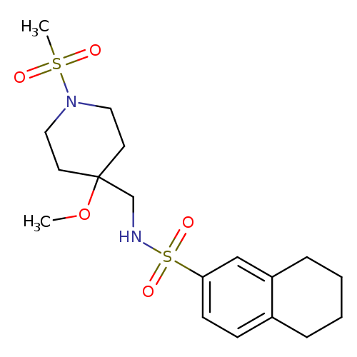 N-[(1-methanesulfonyl-4-methoxypiperidin-4-yl)methyl]-5,6,7,8-tetrahydronaphthalene-2-sulfonamide